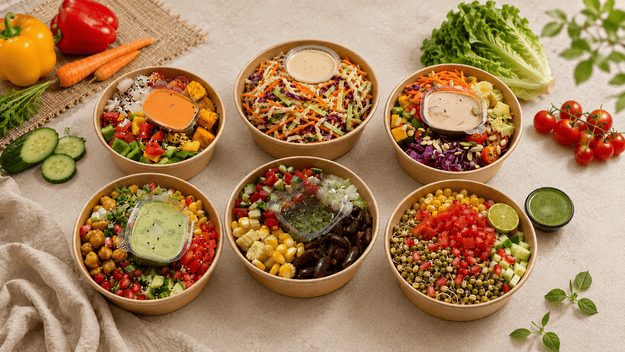 Fresh healthy salad bowl